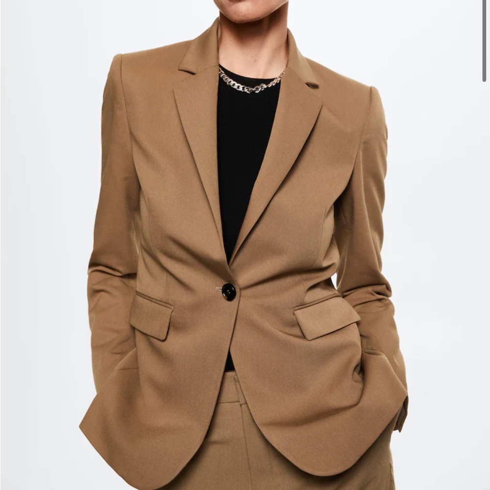 Mango The Regular Blazer Brown NWT